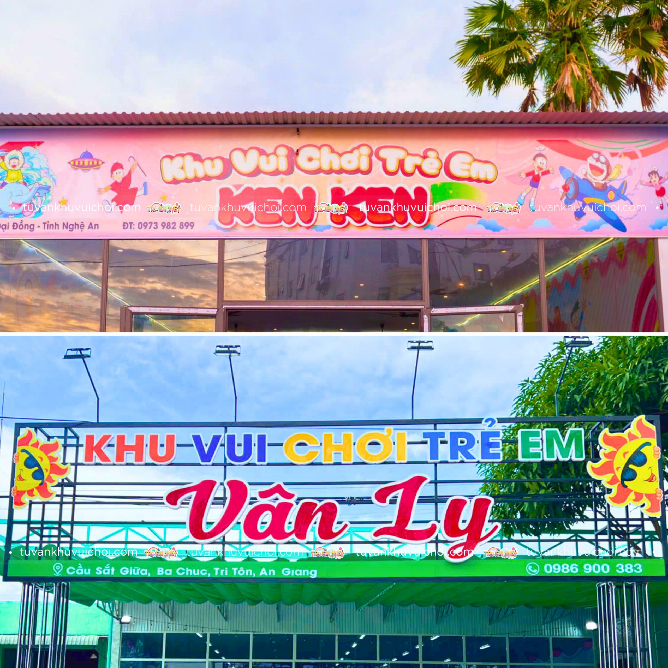 Đặt tên khu vui chơi theo tên mình hoặc tên con