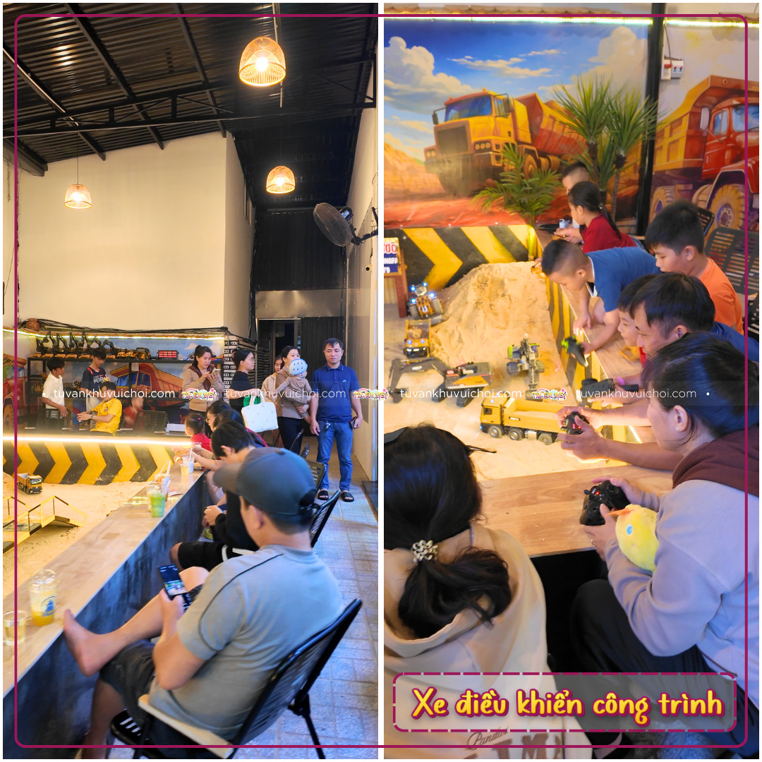 Trò chơi xe điều khiển công trình hot trend tại các khu vui chơi trẻ em