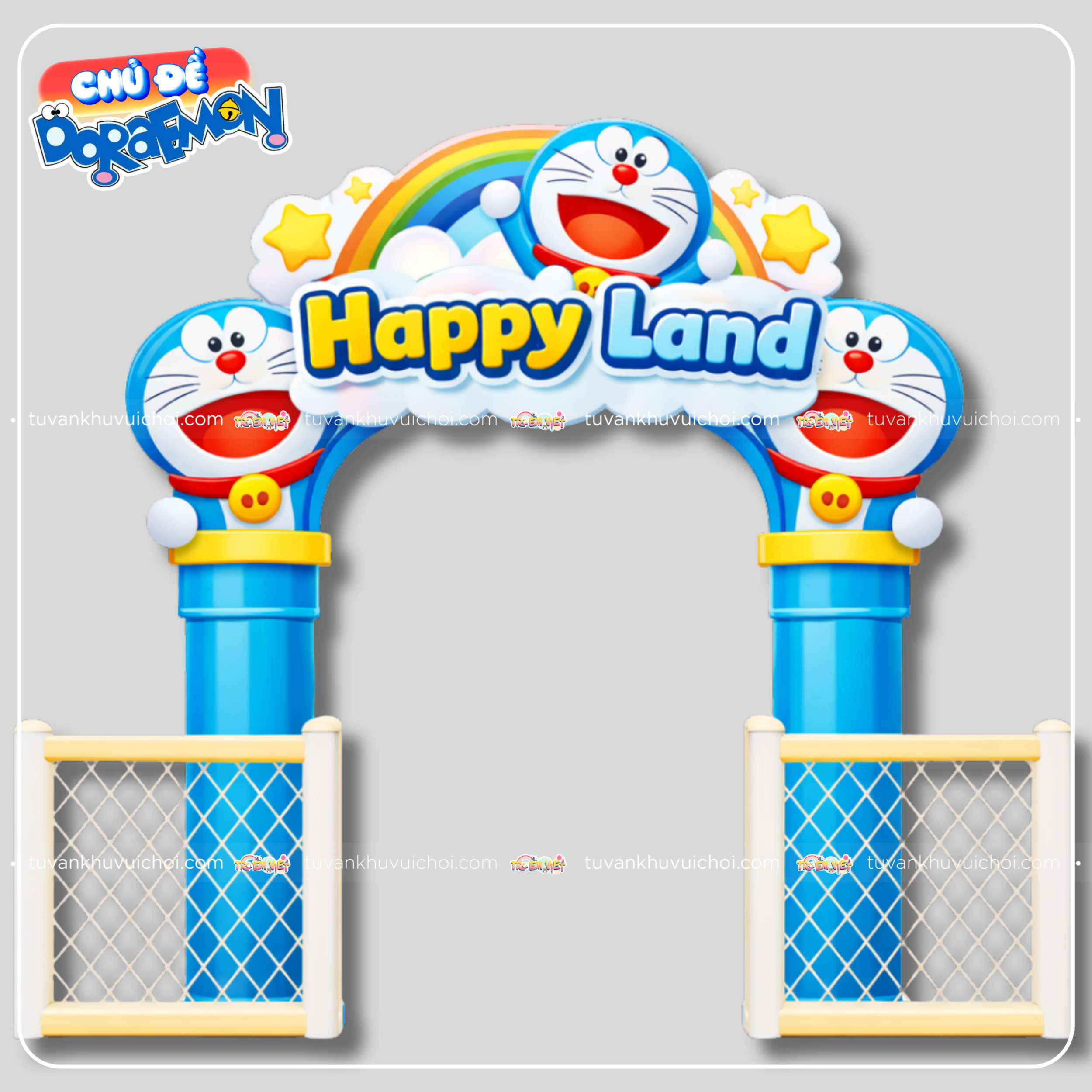 Thiết kế cổng khu vui chơi chủ đề Doraemon