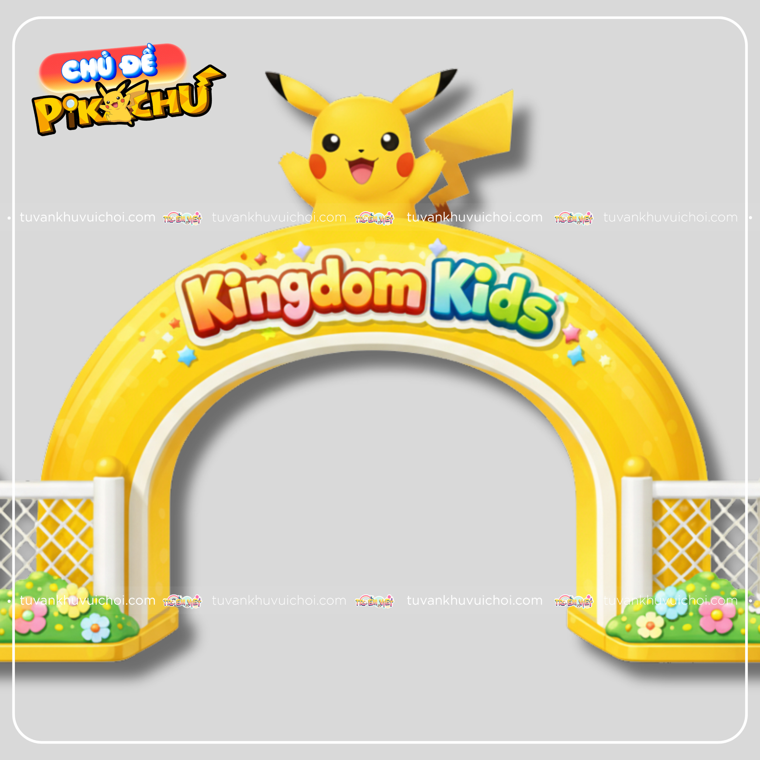 Thiết kế cổng khu vui chơi chủ đề Pikachu