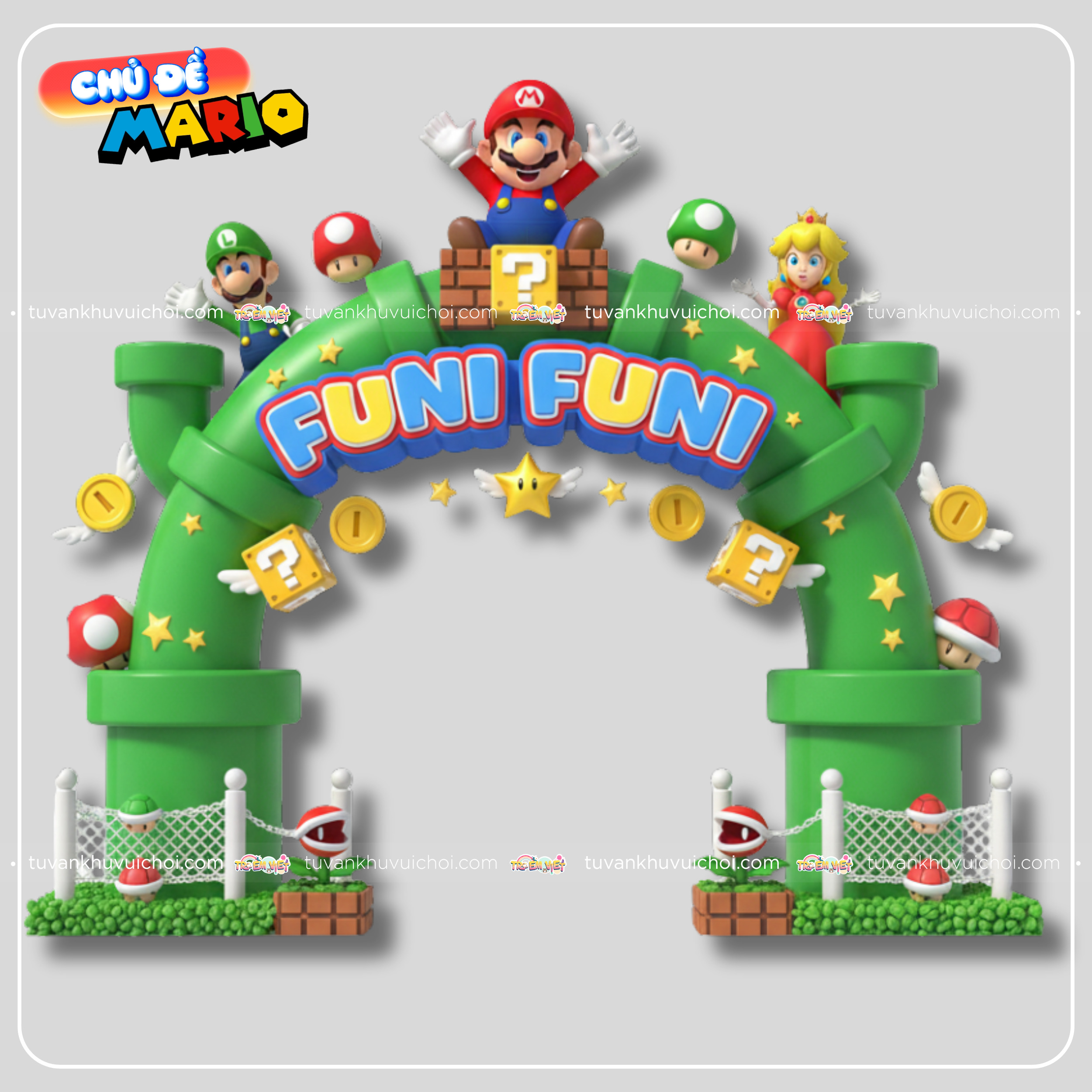 Thiết kế cổng khu vui chơi chủ đề Mario