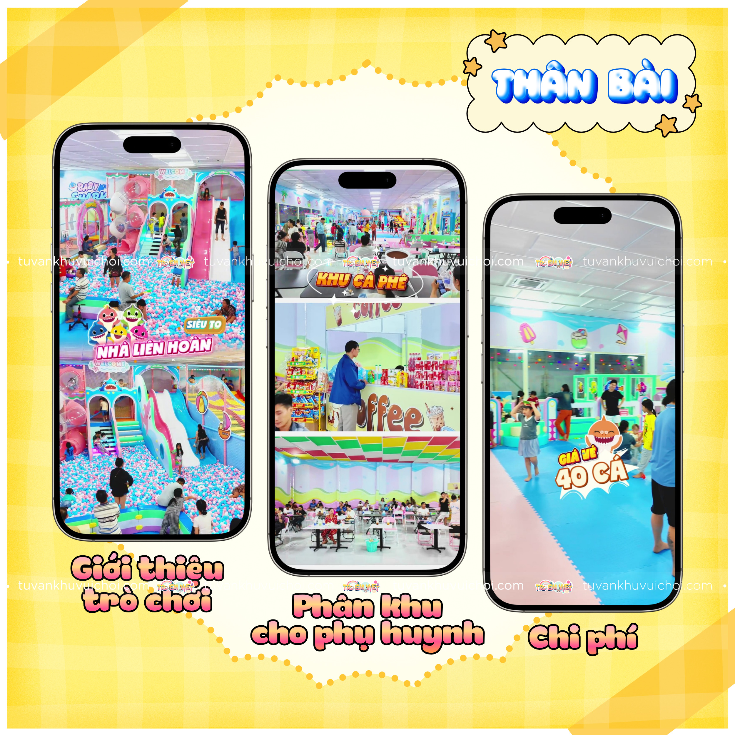 Phần thân bài của chiến lược review khu vui chơi trẻ em
