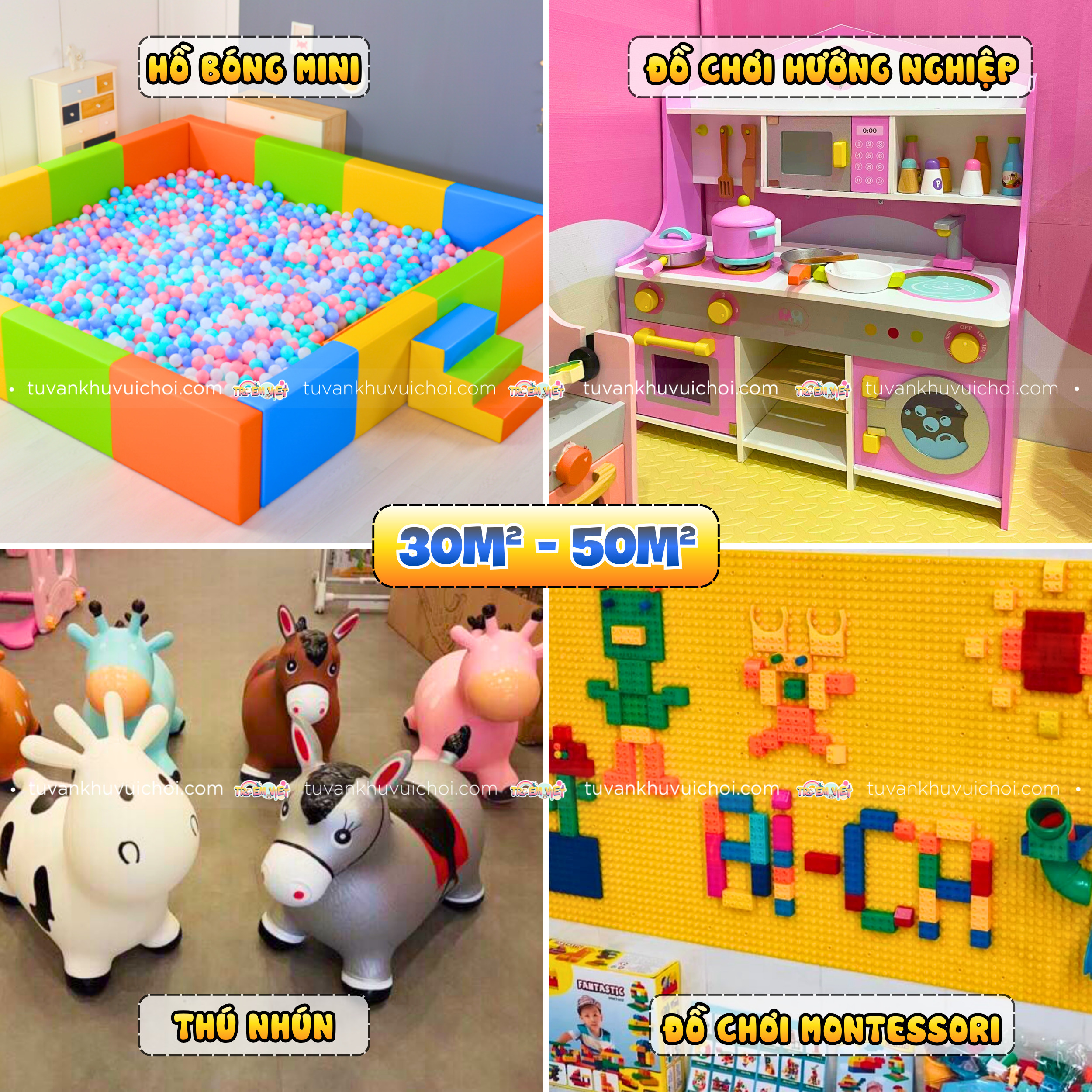 Gợi ý các trò chơi cho diện tích 30m² - 50m²