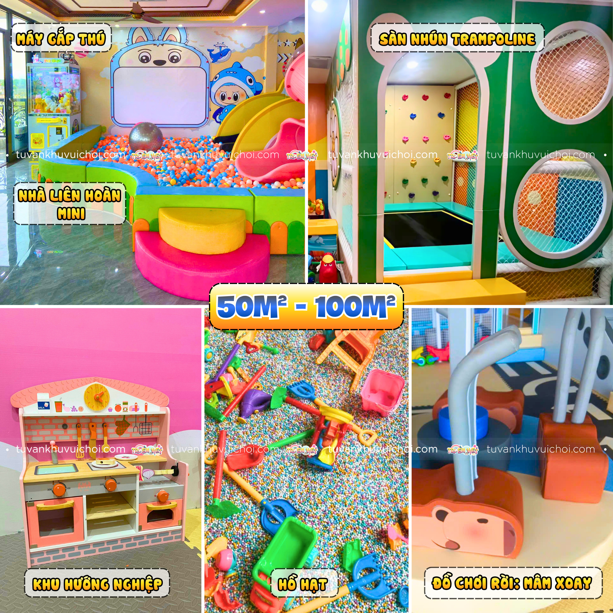 Gợi ý các trò chơi cho diện tích 50m² - 100m²