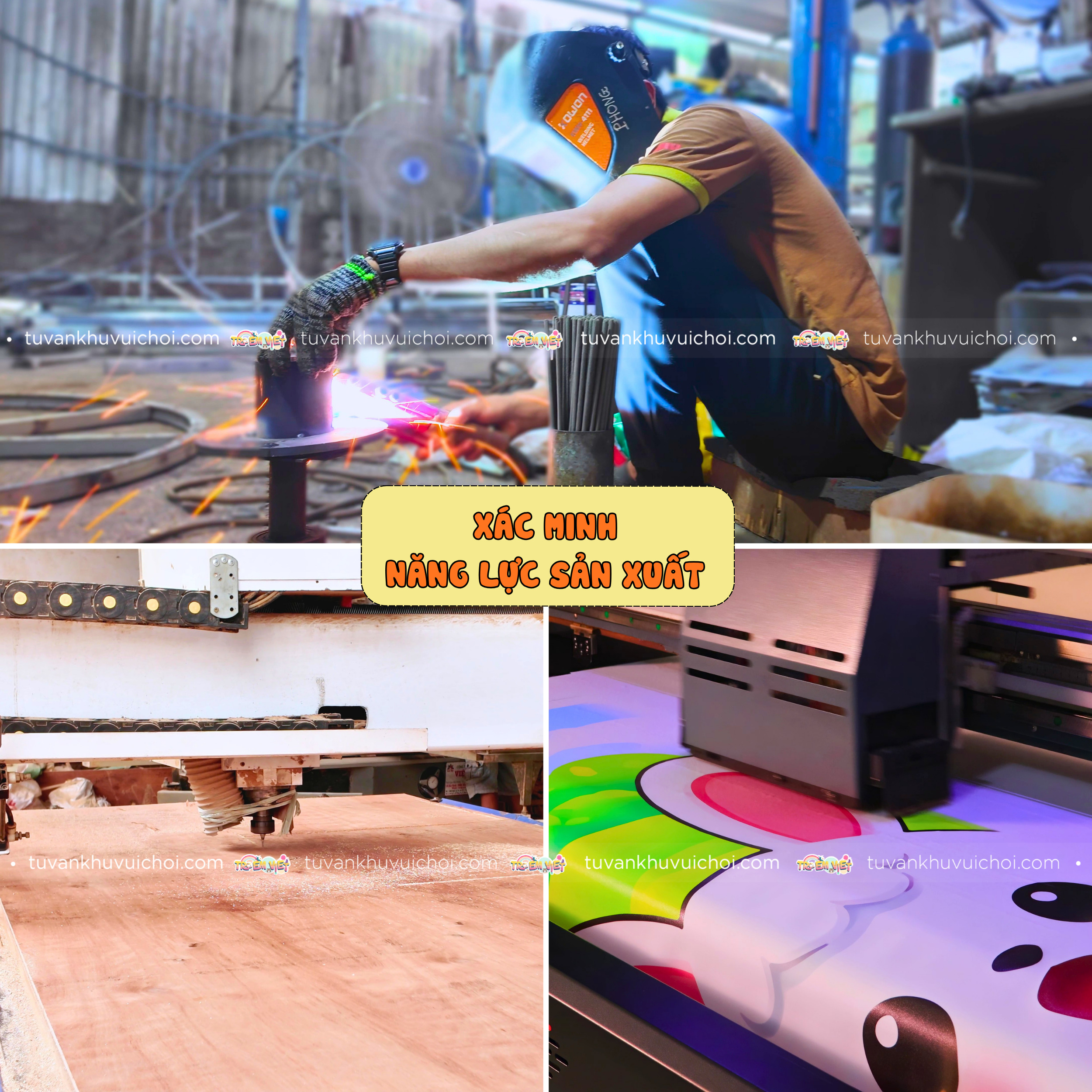 Cách kiểm tra uy tín công ty thi công khu vui chơi bằng năng lực sản xuất