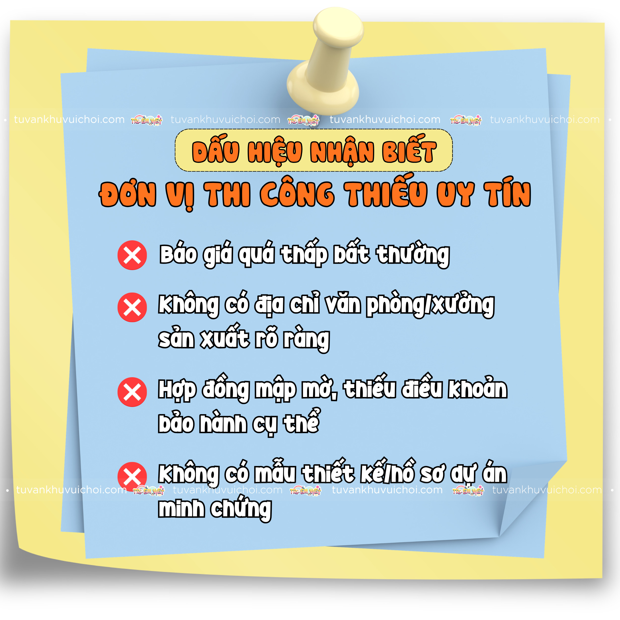 Cách kiểm tra uy tín công ty thi công khu vui chơi bằng những dấu hiệu bất thường