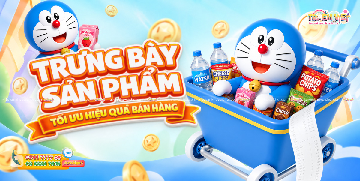 Trưng bày sản phẩm tại khu vui chơi - bí quyết bán hàng hiệu quả