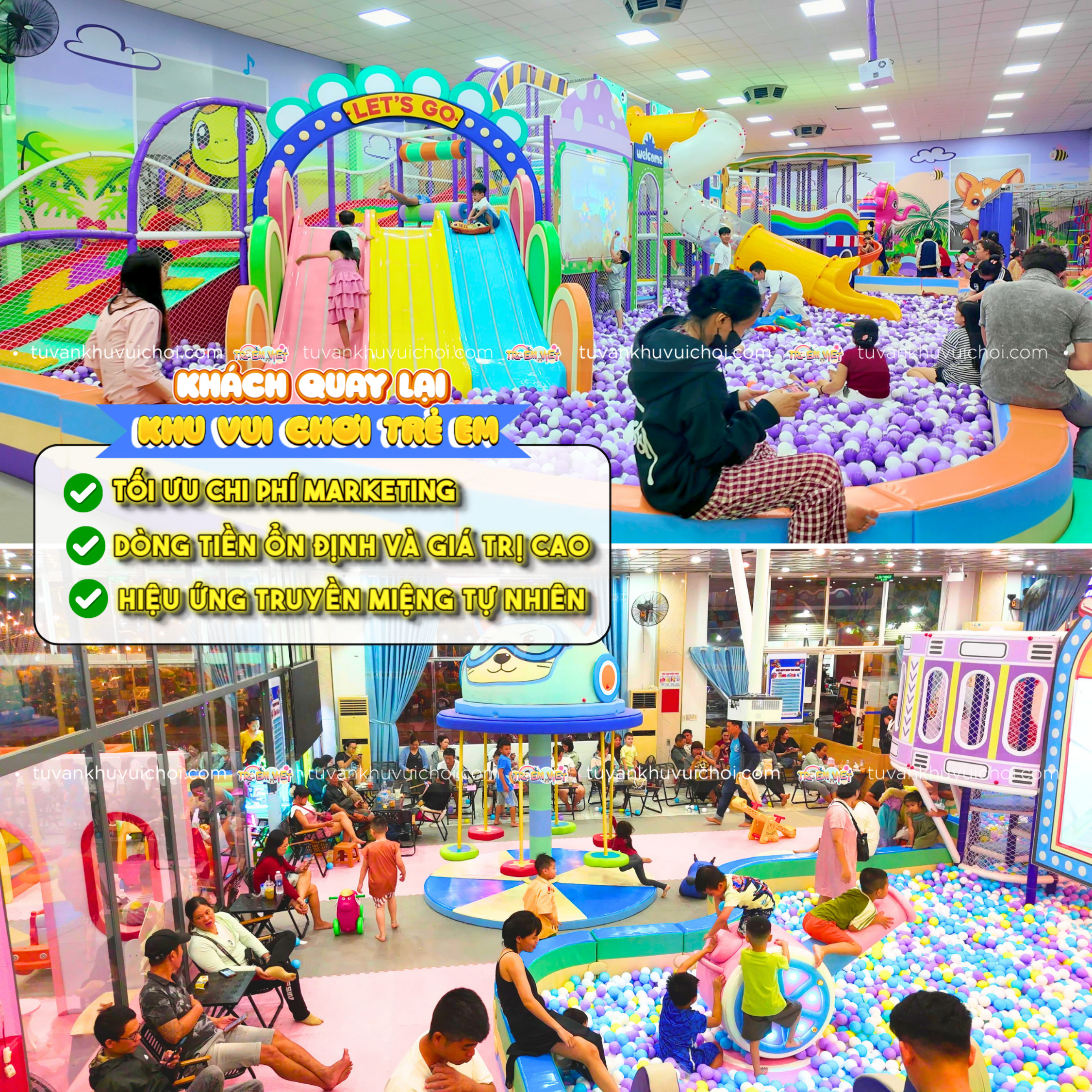 Giá trị của việc khách quay lại khu vui chơi trẻ em
