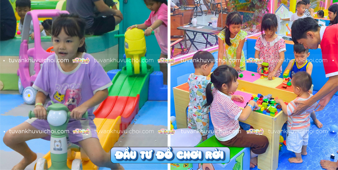 Sử dụng đồ chơi rời làm mới trỉa nghiệm để giữ khách quay lại khu vui chơi trẻ em