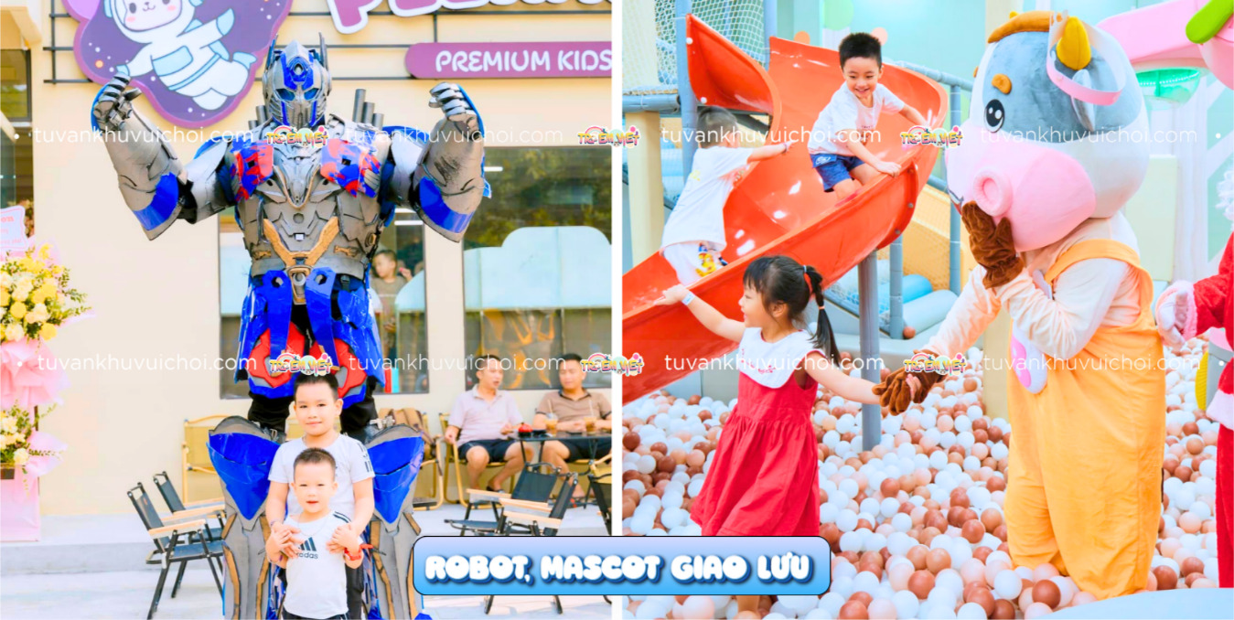 Đầu tư mascot giao lưu để giữ khách quay lại khu vui chơi trẻ em
