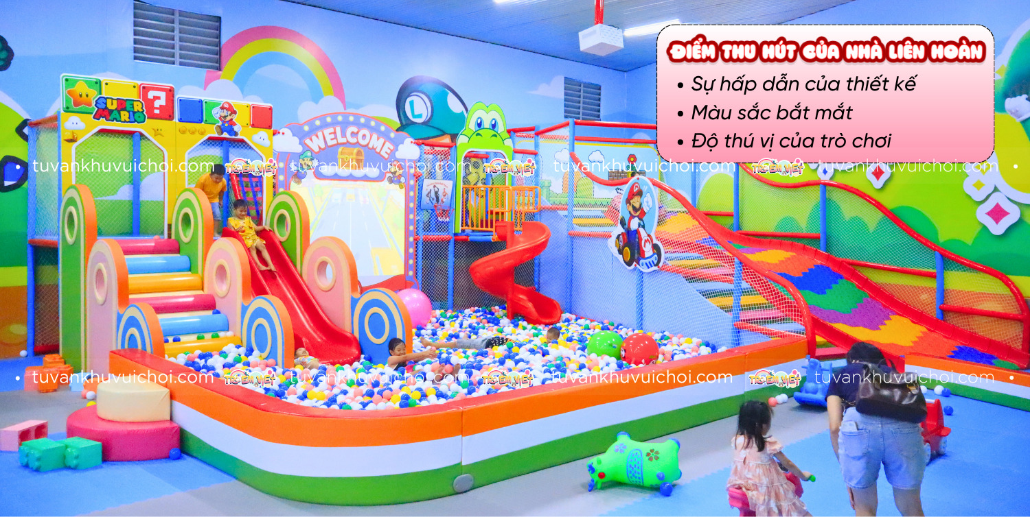 Điểm thu hút của thiết kế nhà liên hoàn khu vui chơi