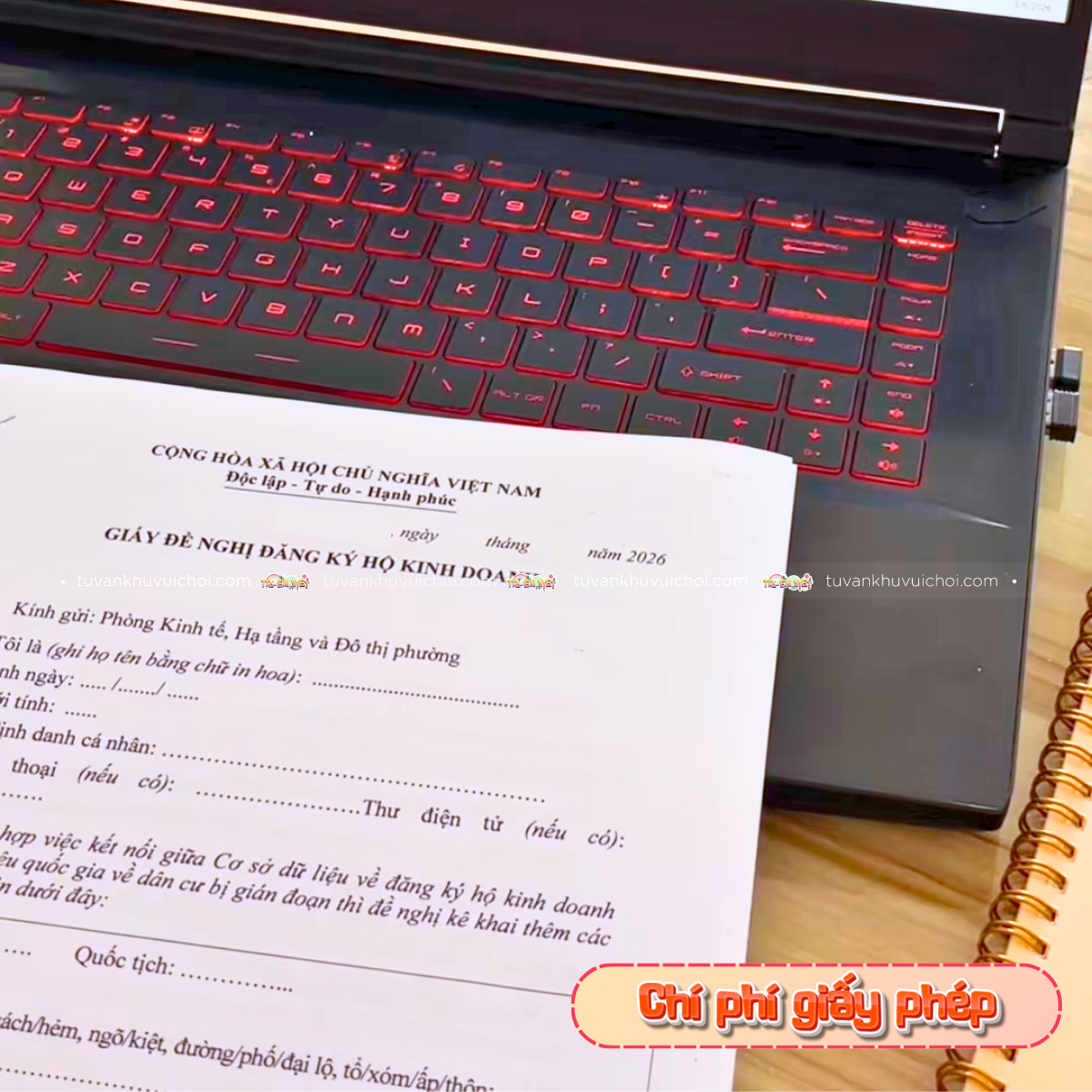 Chi phí cho đăng ký pháp lý