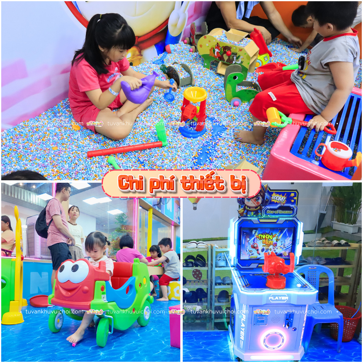 Thiết bị, đồ chơi là khoản lớn trong dự toán chi phí mở khu vui chơi