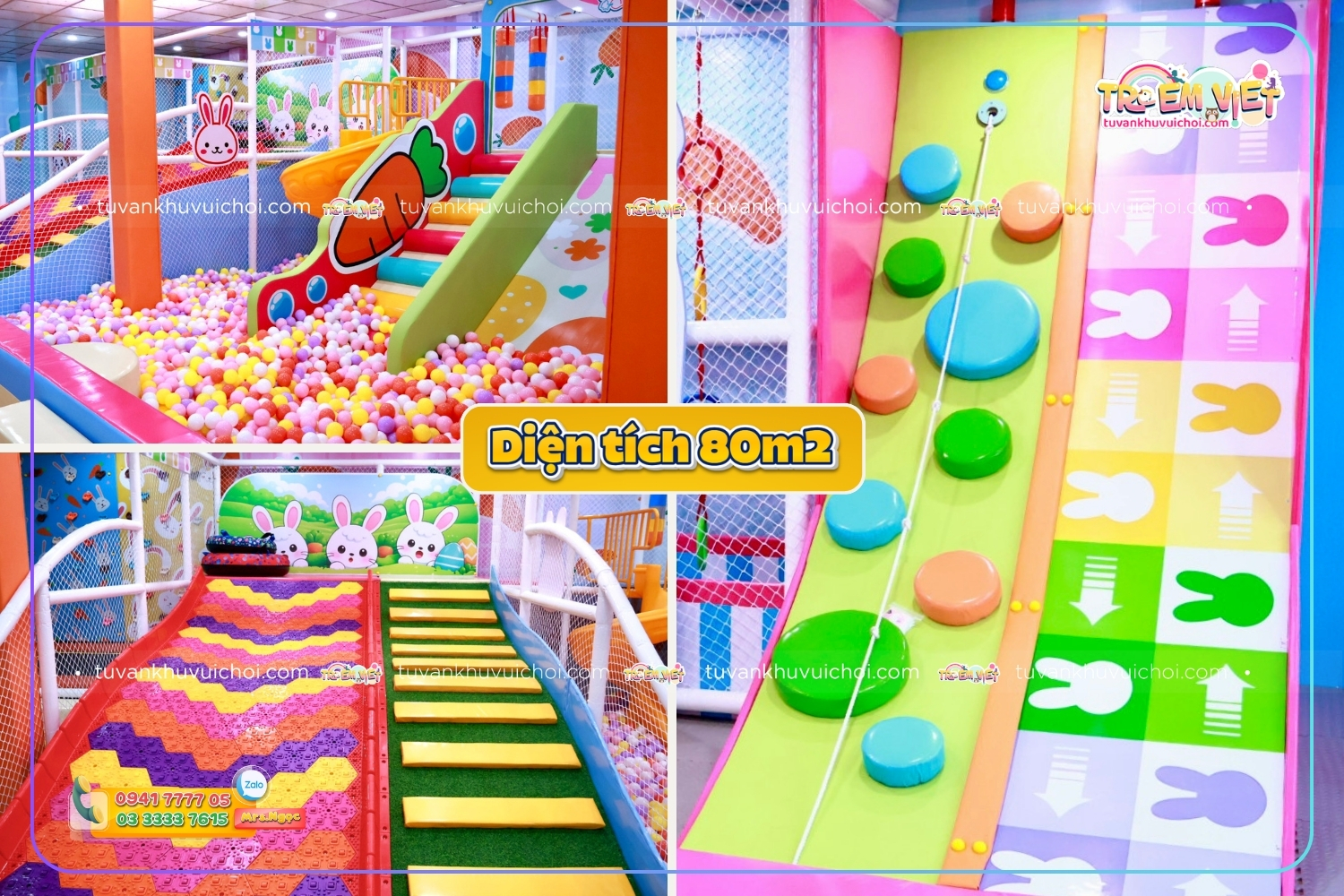 Khu Vui Chơi Trẻ Em 80m2