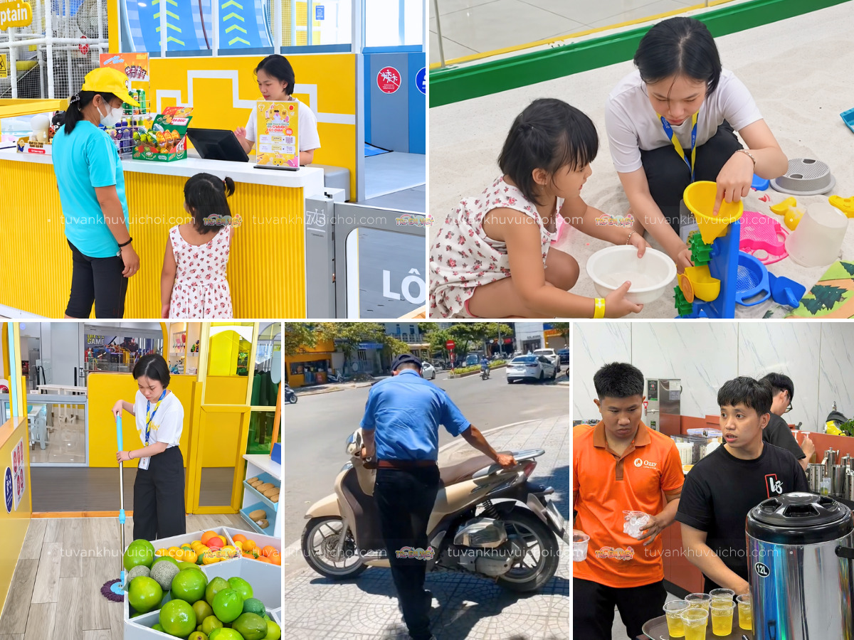 Một số vị trí tuyển dụng nhân sự thường thấy tại các khu vui chơi trẻ em
